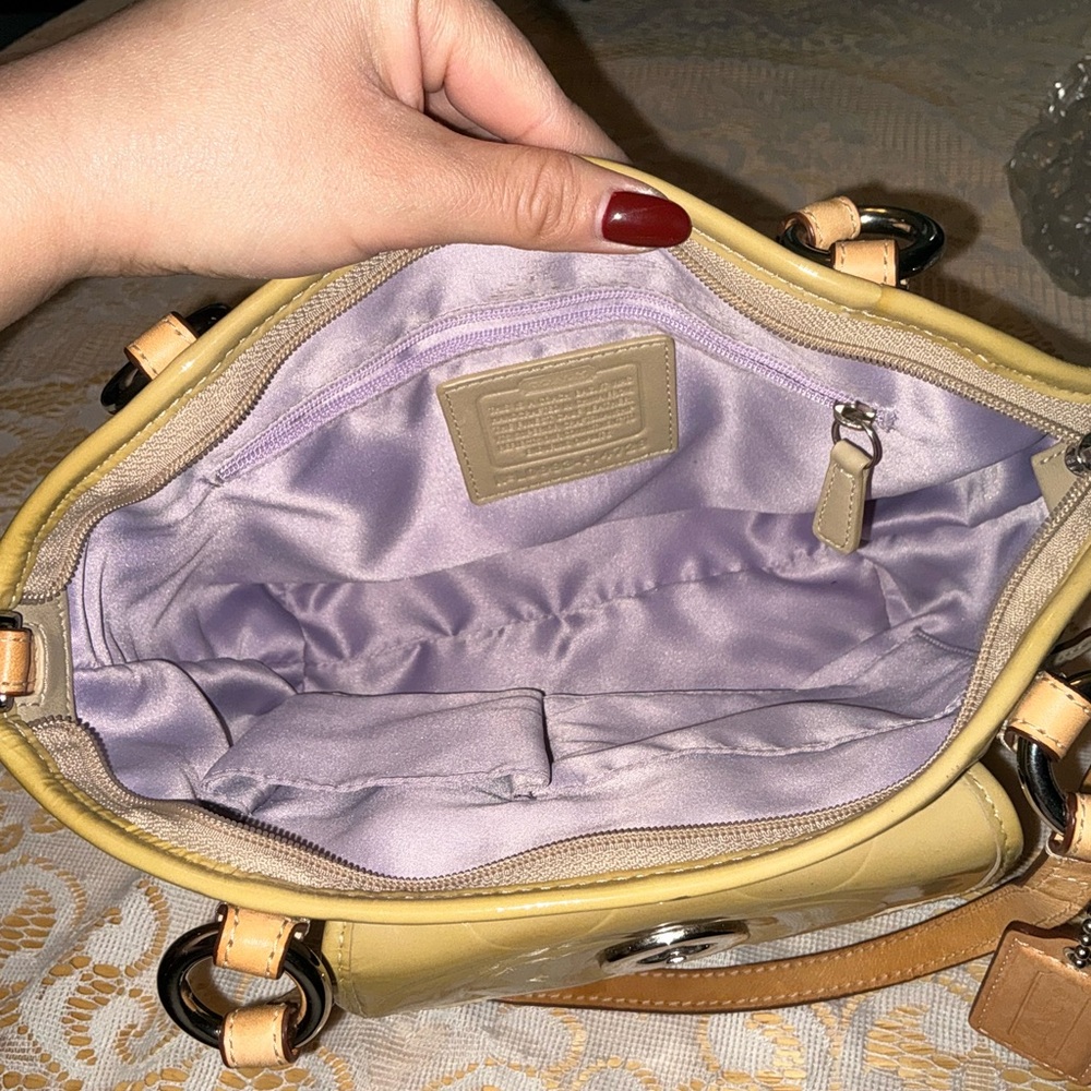 Coach Yellow Handbag F14729 - Picture 7 of 12